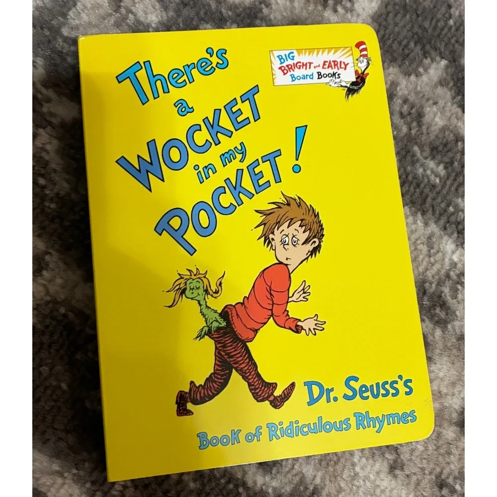 Dr Seuss Wocket in My Pocket Plush and Board Book Set Orange Pink Purple Plush